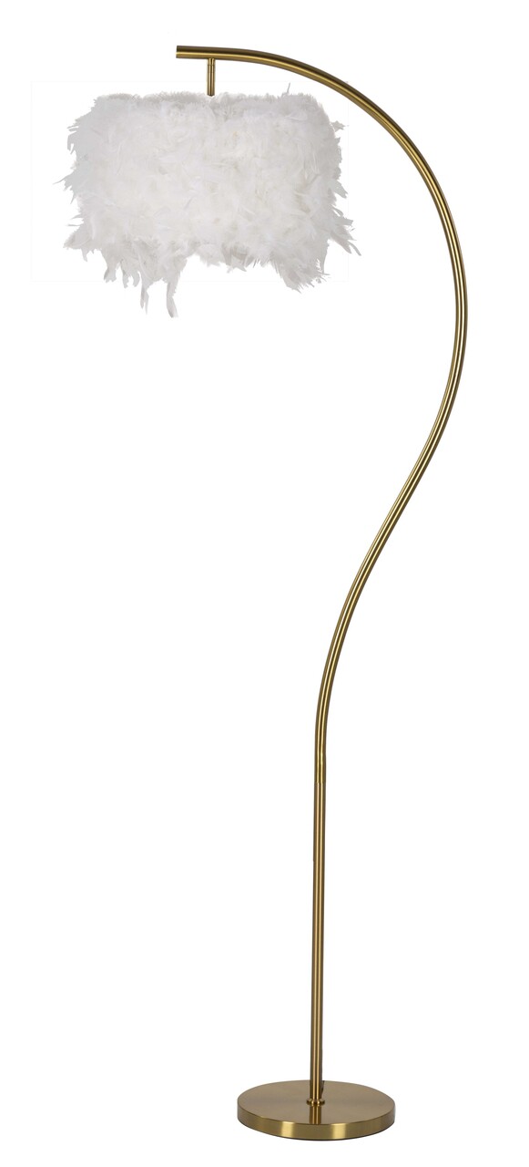 Lampadar Diamon, Mauro Ferretti, 1 x E27, 40W, 60x33x170 cm, fier, alb/auriu - imagine 7